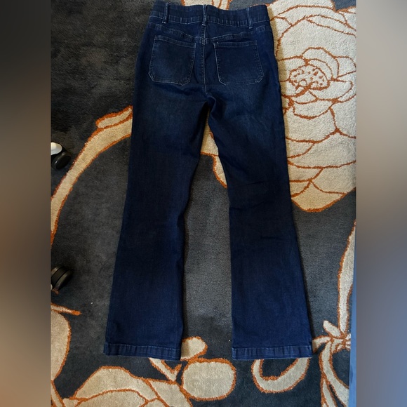 Indigo Poppy Bootcut Jeans Braided Pocket Detail Size 6 - Picture 7 of 8